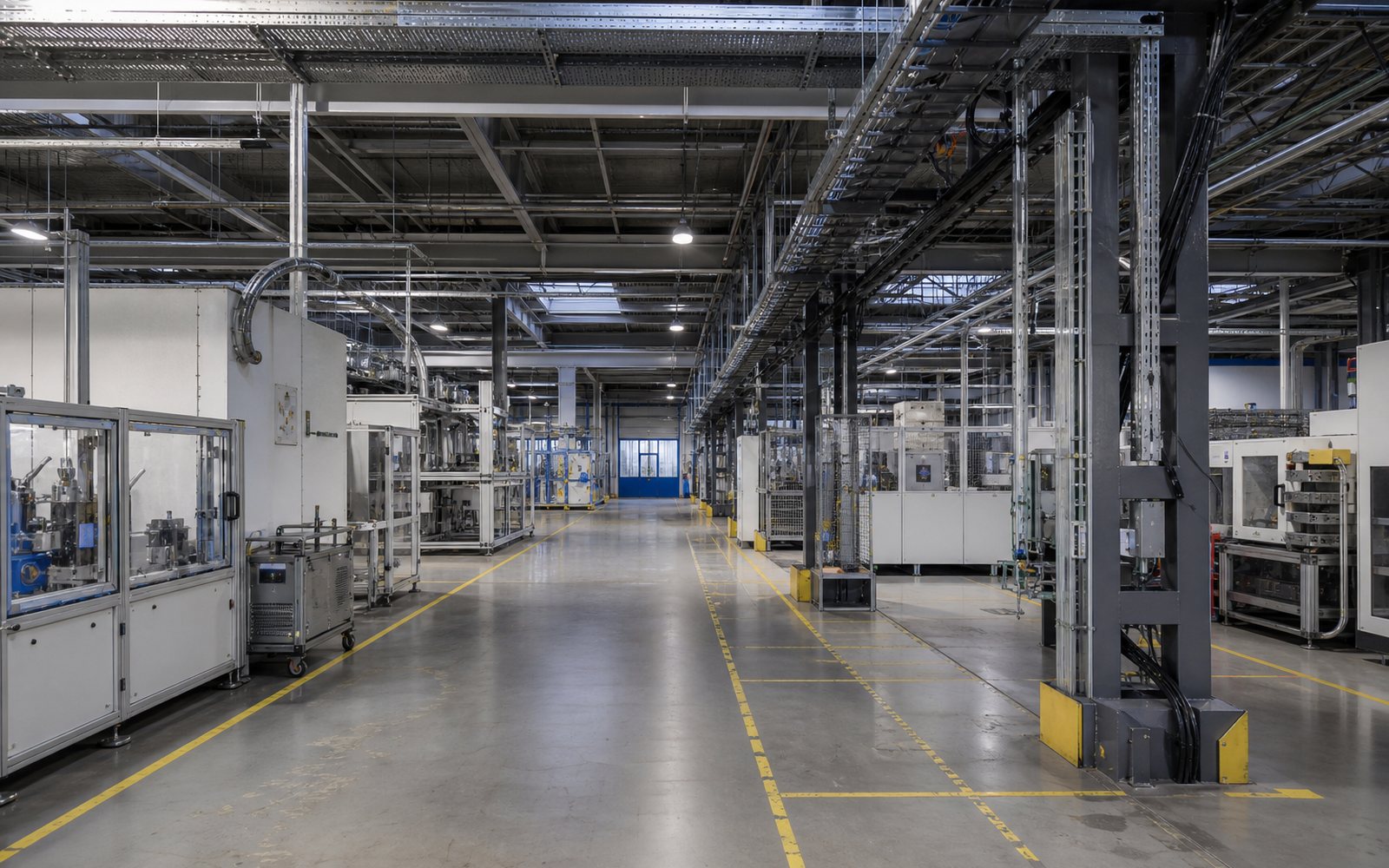 Shop-floor cable trays and segmented production networking