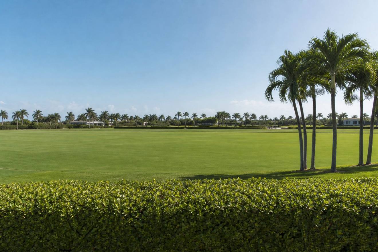 Streetscape and business district in Wellington, Florida