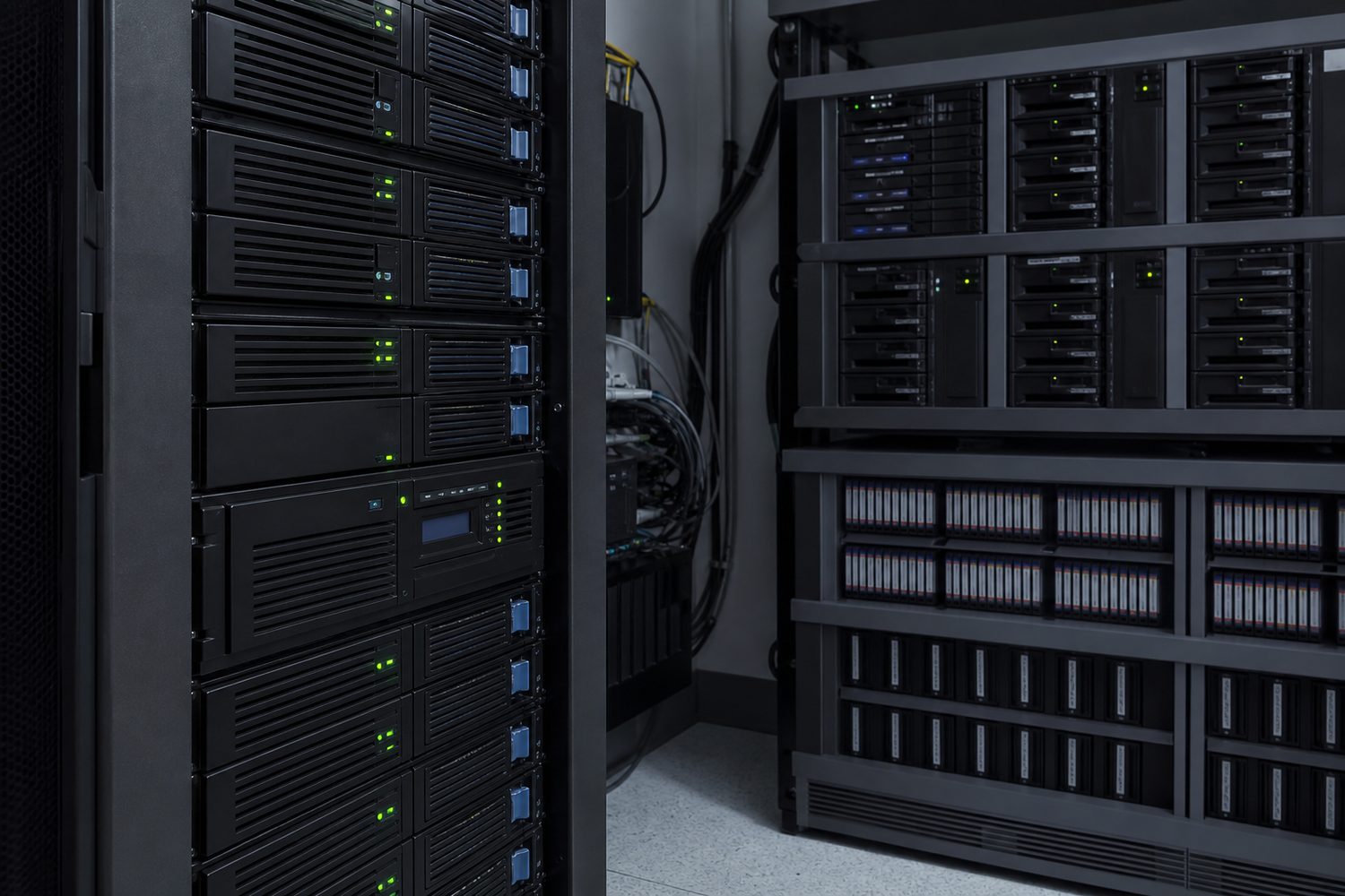 Data center racks used for cloud backup and recovery