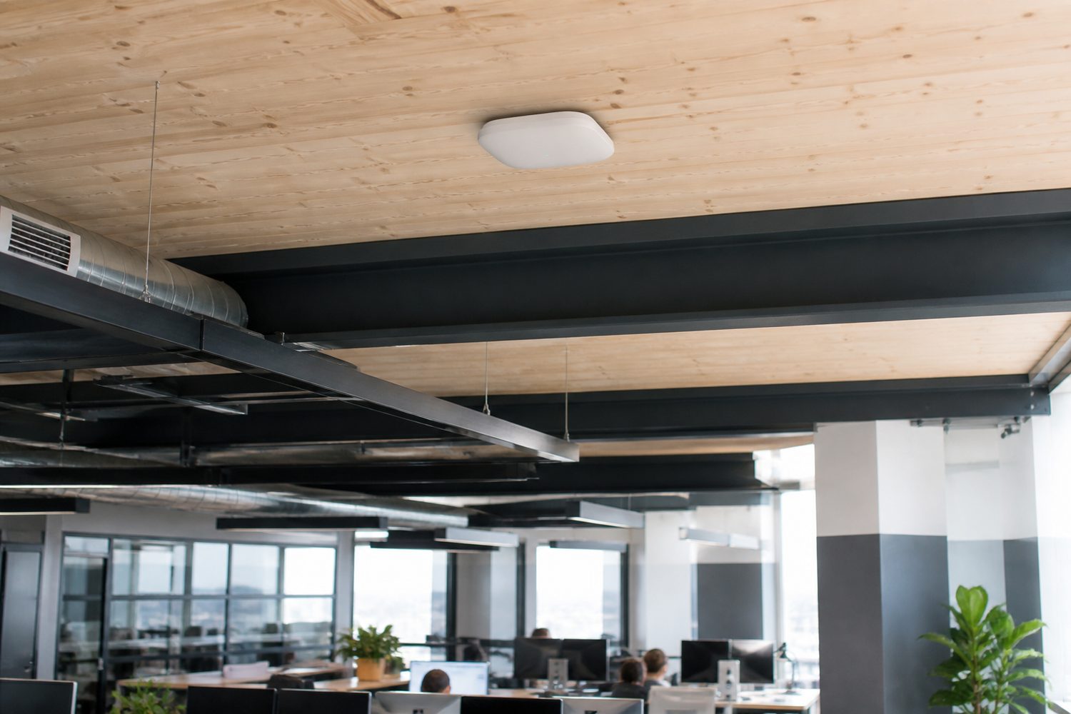 Wireless access point installed in a working office